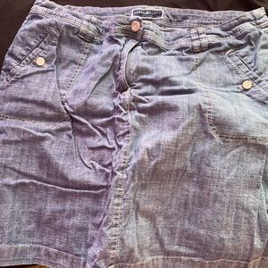 karen scott knee length denim skirt